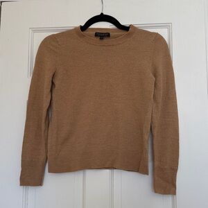 100% Extra Fine Merino Wool Tan Sweater